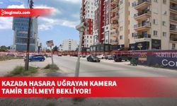 Kazada hasara uğrayan kamera tamir edilmeyi bekliyor!