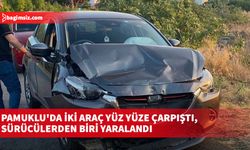 Pamuklu'da iki araç yüz yüze çarpıştı, sürücülerden biri yaralandı