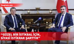 Başbakan Üstel ile TC Cumhurbaşkanı Yardımcısı Yılmaz bir araya geldi...