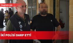 Polislere yumruk attı, kontrol odasının camını da kırdı...