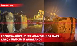 Lefkoşa-Güzelyurt Anayolunda kaza: Araç sürücüsü yaralandı