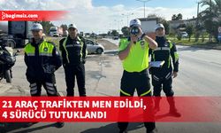 Trafik denetimlerinde 272 sürücüye yasal işlem yapıldı