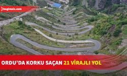 Ordu'da yapılan 21 keskin viraja sahip yol, görüntüsüyle sürücüleri tedirgin ediyor