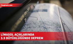 Limasol açıklarında, bugün saat 02.18’de, 3.9 büyüklüğünde deprem meydana geldi