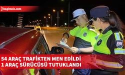 Trafik denetimlerinde 345 araç sürücüsü rapor edildi