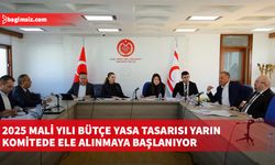 2025 Mali Yılı Bütçe Yasa Tasarısı yarın komitede ele alınmaya başlanıyor