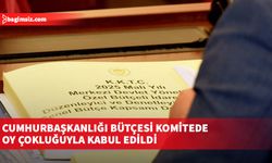 Cumhurbaşkanlığı bütçesi komitede oy çokluğuyla kabul edildi