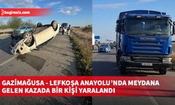 Gazimağusa - Lefkoşa Anayolu’nda meydana gelen kazada bir kişi yaralandı