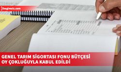 Genel Tarım Sigortası Fonu bütçesi oy çokluğuyla kabul edildi