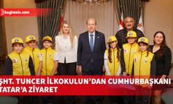 Şht. Tuncer İlkokulu müdür, öğretmen ve öğrencilerinden Cumhurbaşkanı Tatar’a ziyaret