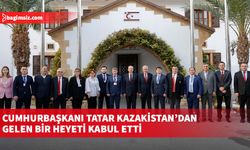 Cumhurbaşkanı Tatar Kazakistan’dan gelen bir heyeti kabul etti