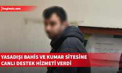 Yasadışı bahis ve kumar sitesine canlı destek hizmeti veren zanlı 2 gün tutuklu kalacak...