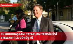 Cumhurbaşkanı Tatar, BM Genel Sekreterinin Kıbrıs Özel Temsilcisi Colin Stewart’ı kabul etti