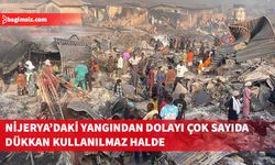 Nijerya'da pazarda çıkan yangında çok sayıda dükkan kullanılamaz hale geldi