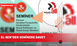 El-Sen’den “Küresel Sendikal Perspektifle Sürdürülebilir Enerji Politikaları ve Özerk Enerji Yönetimi” semineri