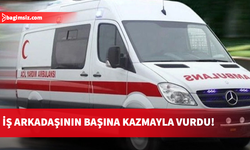 Çalışma arkadaşının başına kazmayla vurup yaralayan zanlının ülkeden çıkış yaptığı anlaşıldı...