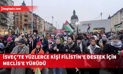 İsveç’te yüzlerce kişi Filistin’e destek için Meclis’e yürüdüİsveç'in başkenti Stockholm'de yüzlerce kişi Filistin'e destek için Meclis'e yürüdü