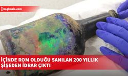 İçinde rom olduğu sanılan 200 yıllık şişeden idrar çıktı