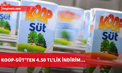 Koop-Süt’ten 4.50 TL’lik indirim...