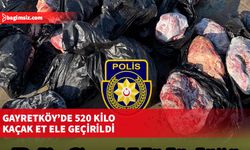 Gayretköy’de 520 kilo kaçak et ele geçirildi