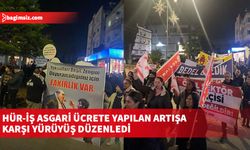 Hür-İş asgari ücrete yapılan artışa karşı yürüyüş düzenledi