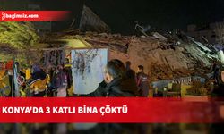 Konya'da 3 katlı bina çöktü