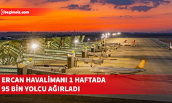 Ercan Havalimanı yılbaşı haftası 738 uçak ve 95 bin 440 yolcuya ev sahipliği yaptı