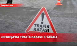 Lefkoşa'da trafik kazası...