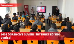 16 okulda toplam 1603 öğrenciye güvenli internet eğitimi