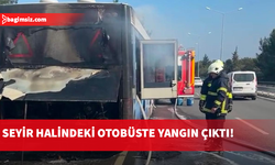 Lefkoşa-Girne Anayolu'nda okul otobüsü yandı!