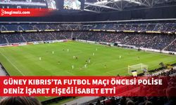 AEL-APOLLONA maçı öncesinde polise deniz işaret fişeği isabet etti