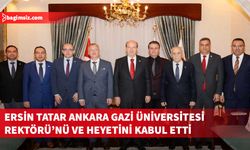 Cumhurbaşkanı Ersin Tatar, Ankara Gazi Üniversitesi Rektörü ve beraberindeki heyeti kabul etti