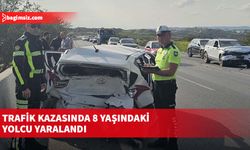 Trafik kazasında 8 yaşındaki yolcu yaralandı