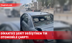 Lefkoşa-Güzelyurt Anayolu'nda TIR, otomobile çarptı