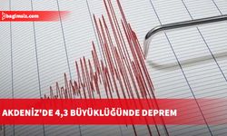 Akdeniz'de 4,3 büyüklüğünde deprem