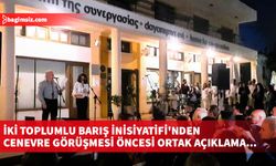 İki Toplumlu Barış İnisiyatifi'nden Cenevre görüşmesi öncesi ortak açıklama...