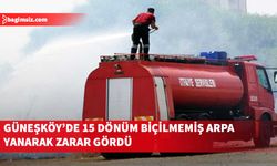 Güneşköy’de arazi yangını….