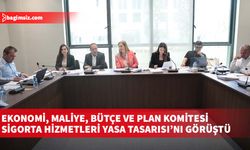 Ekonomi, Maliye, Bütçe ve Plan Komitesi Sigorta Hizmetleri Yasa Tasarısı’nı görüştü