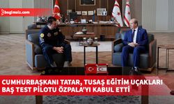 Cumhurbaşkanı Tatar, TUSAŞ Eğitim Uçakları Baş Test Pilotu Özpala'yı kabul etti
