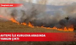Avtepe ile Kuruova arasında yangın çıktı