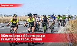 Öğrencilerle öğretmenler 19 Mayıs için pedal çevirdi