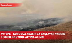 Avtepe - Kuruova arasında başlayan yangın kısmen kontrol altına alındı