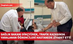 Sağlık Bakanı Dinçyürek, trafik kazasında yaralanan öğrencileri hastanede ziyaret etti