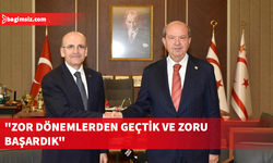 Cumhurbaşkanı Tatar, Mehmet Şimşek’i kabul etti
