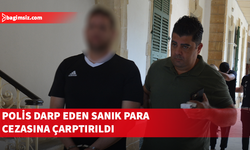 Ercan Havalimanı'nda polise zorluk çıkartarak darp etmişti...