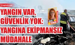 Hamitköy'de çıkan yangına ekipmansız müdahale!