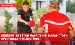 Yenikent’te Beton Masa Tenisi Masası 7’den 70’e Herkesin Hizmetinde!