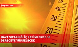 Hava sıcaklığı iç kesimlerde 38 dereceye yükselecek