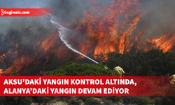 Alanya ve Aksu'da Orman Yangını