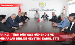 Arıklı, Türk Dünyası Mühendisler ve Mimarlar Birliği heyetini kabul etti